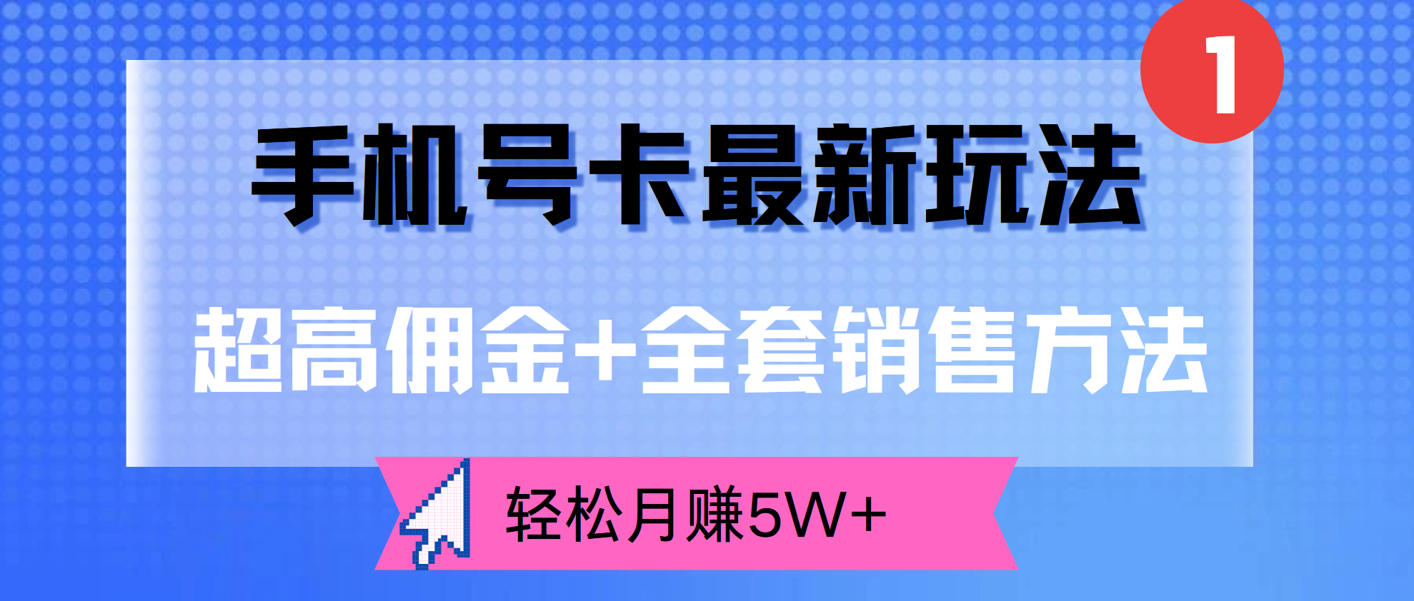 超高佣金+全套销售方法，手机号卡最新玩法，轻松月赚5W+-盈途副业网