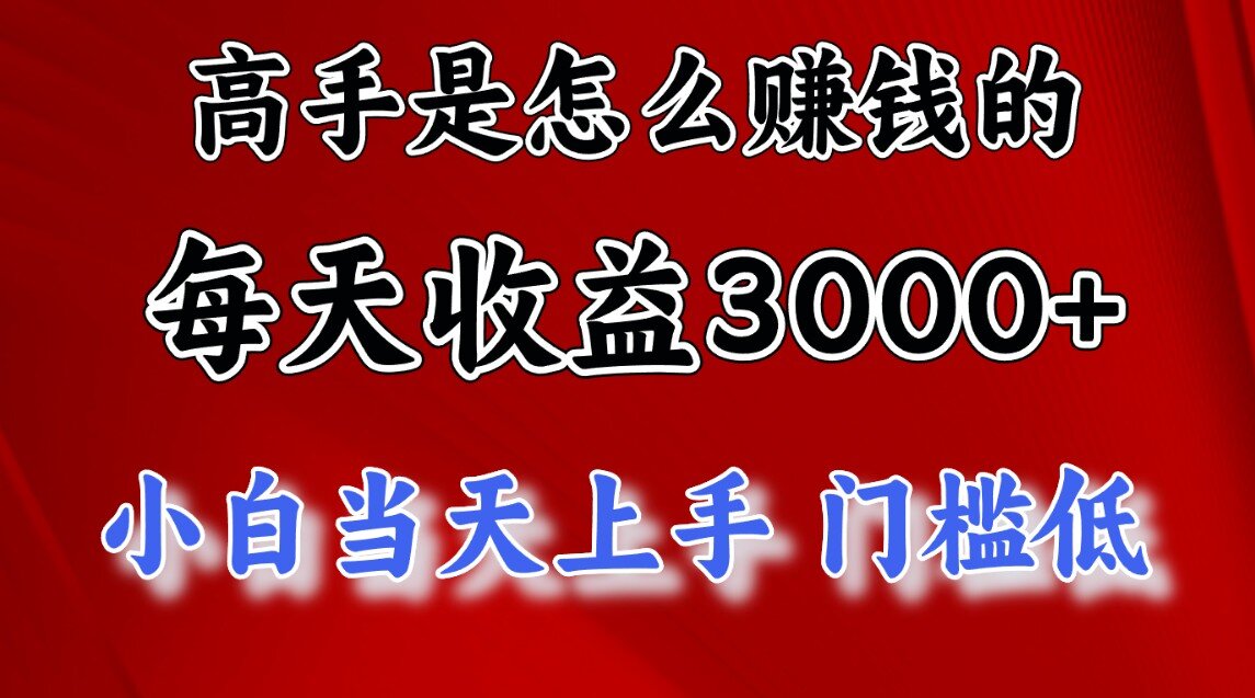 一天收益3000左右，长期项目，很稳定！-盈途副业网