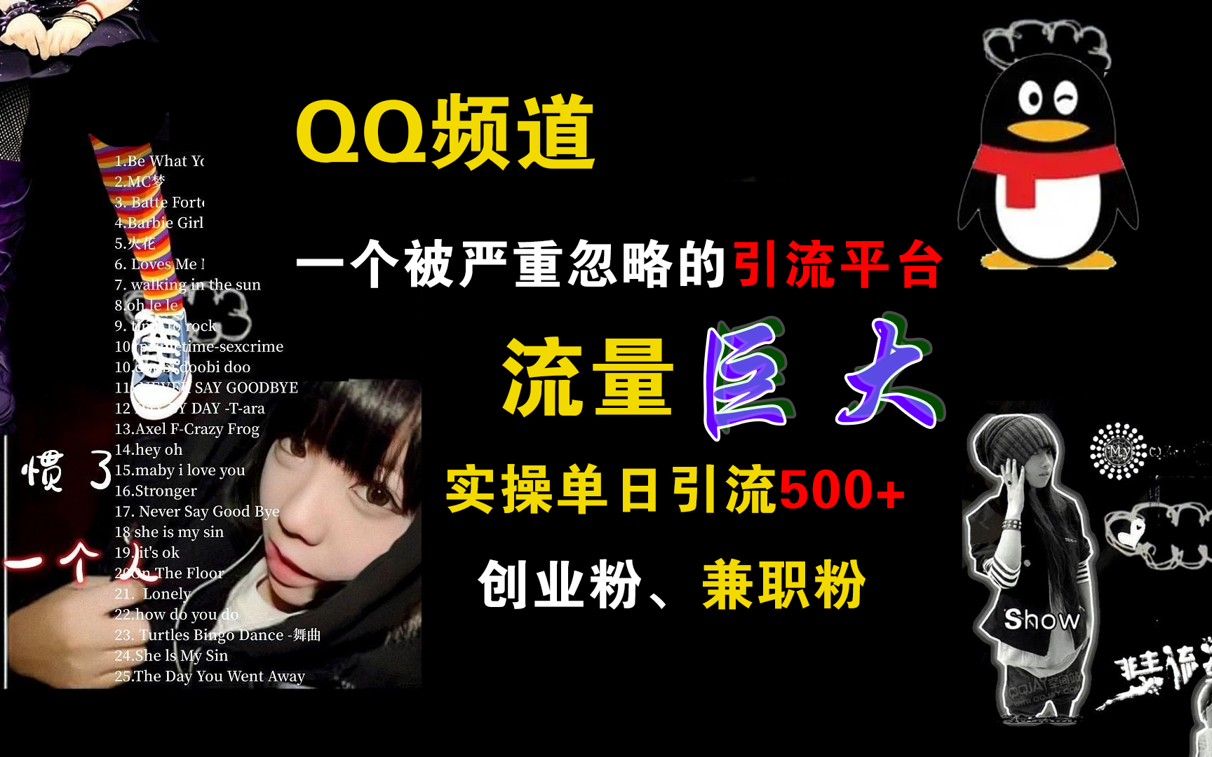 QQ频道，一个被严重忽略的引流平台，流量巨大，实操单日引流500+创业粉、兼职粉-盈途副业网