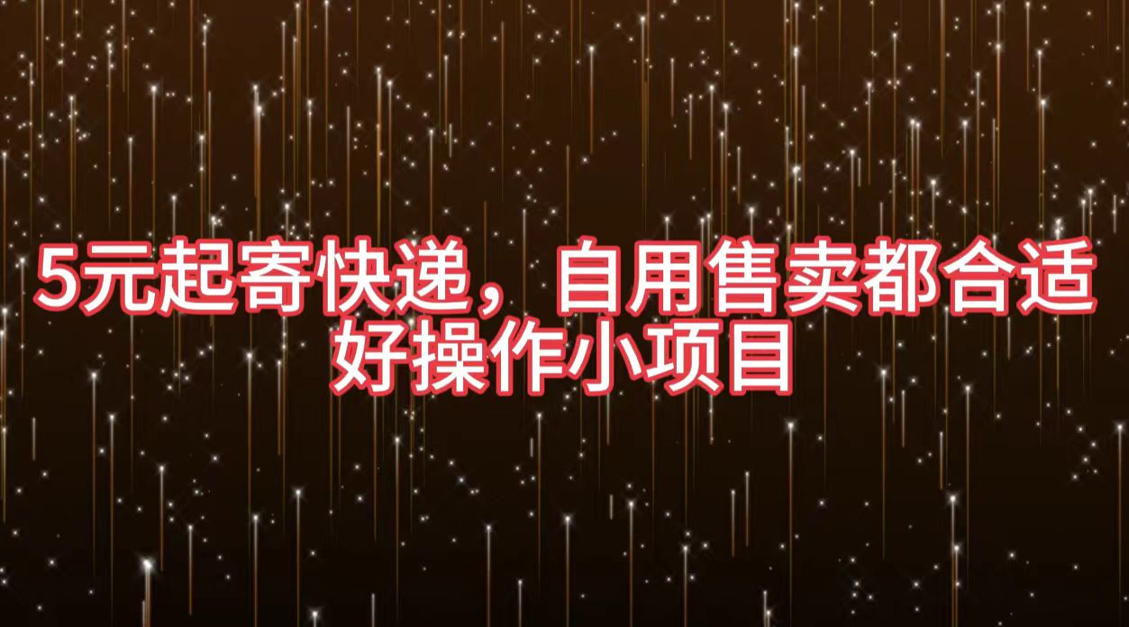 5元起寄快递，自用售卖都合适，好操作小项目-盈途副业网