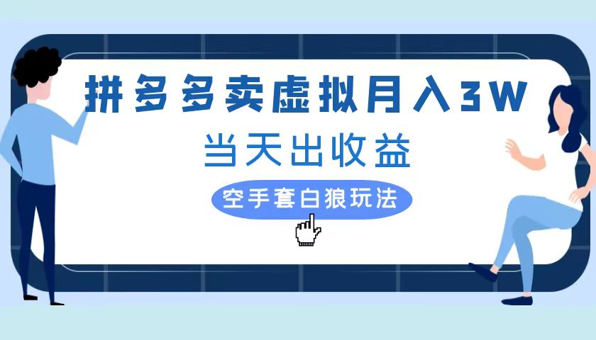 拼多多虚拟项目，单人月入3W+，实操落地项目-盈途副业网