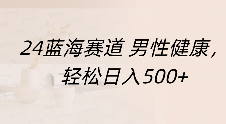 蓝海赛道 男性健康，轻松日入500+-盈途副业网
