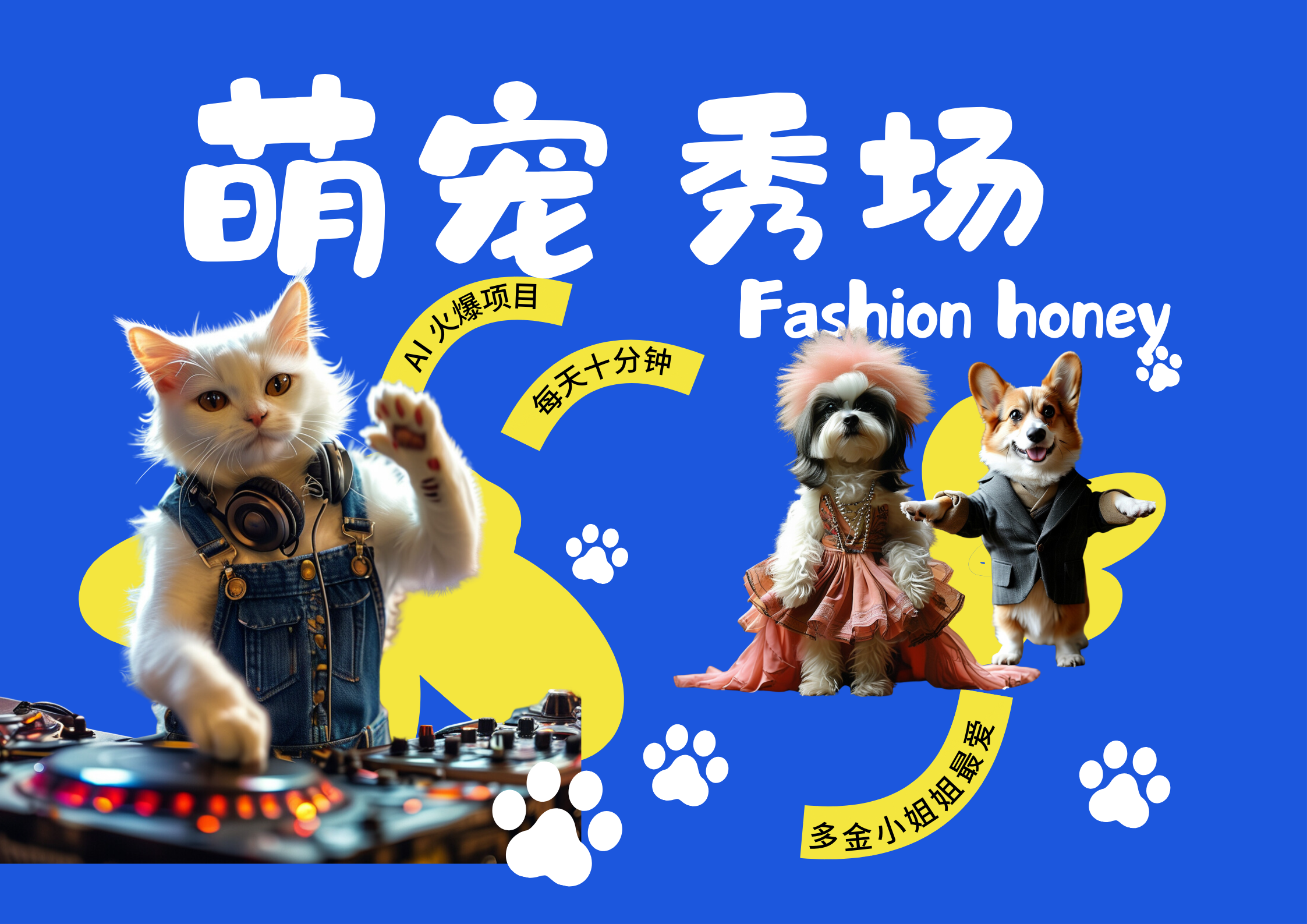 酷飒动物跳舞走秀  时尚喵FASHION汪 多金小姐姐最爱的 轻松月入破万-盈途副业网
