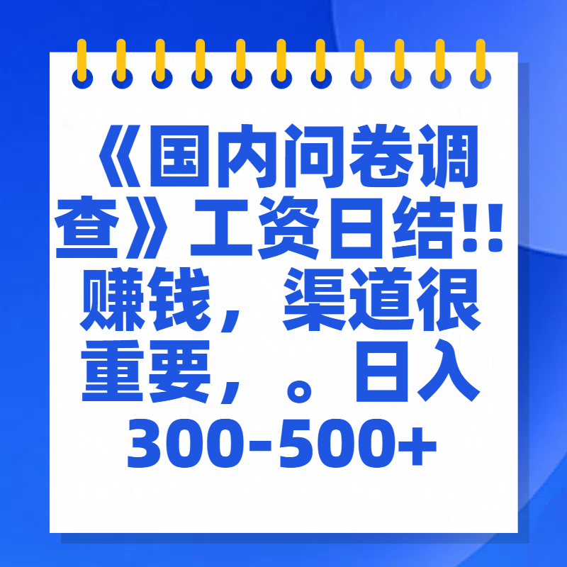 问卷调查答题，一个人在家也可以闷声发大财，小白一天2张，【揭秘】-盈途副业网
