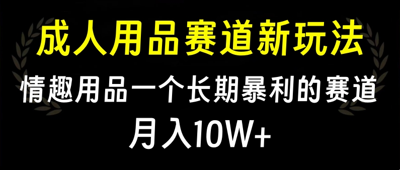 大人用品赛道新玩法，情趣用品一个长期暴利的赛道，月入10W+-盈途副业网