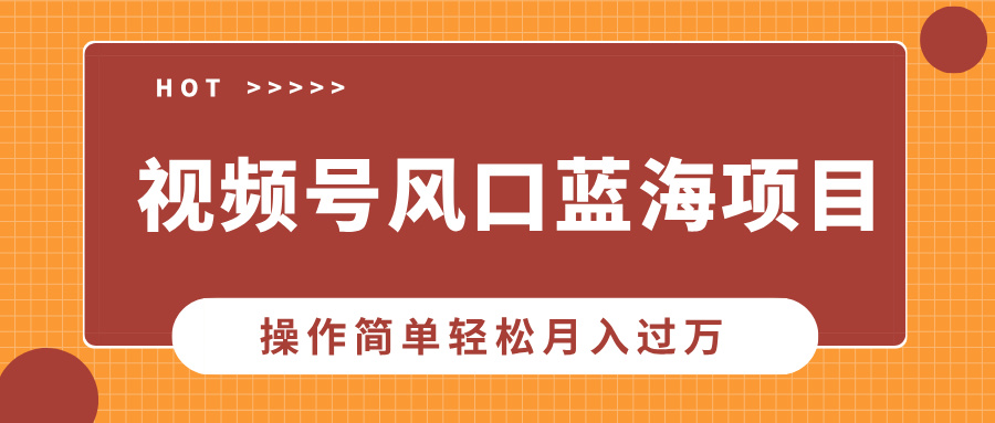 视频号风口蓝海项目，中老年人的流量密码，操作简单轻松月入过万-盈途副业网