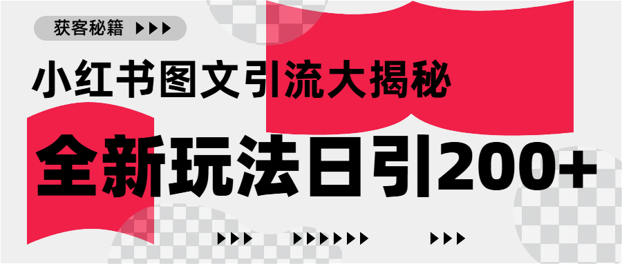 小红书图文引流，只需一张图片即可撬动百万流量，日引200+创业粉-盈途副业网