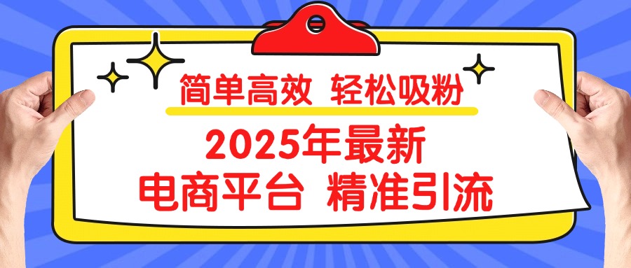 2025年最新电商平台精准引流 简单高效 轻松吸粉-盈途副业网