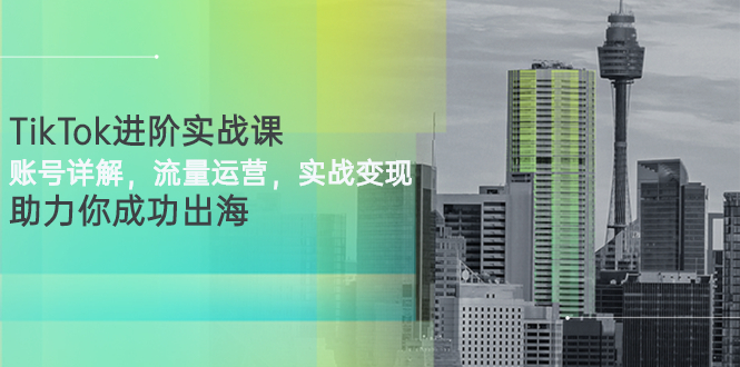 【副业项目3307期】TikTok进阶实战课：账号详解+流量运营+实战变现(tiktok怎么运营)-盈途副业网