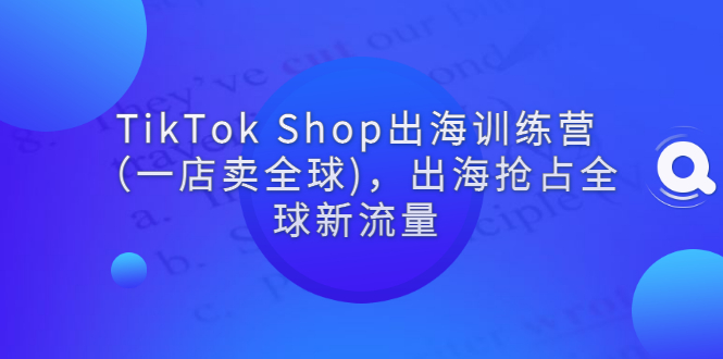 【副业项目3345期】tiktok电商怎么做（TikTok Shop出海训练营课程教你抖音跨境电商怎么做）-盈途副业网