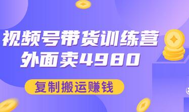 【副业项目3496期】外面卖4980【盗坤：视频号带货训练营】复制搬运赚钱（附电公商园文件）-盈途副业网