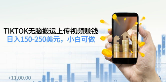 【副业项目3638期】TIKTOK无脑搬运上传视频赚钱，日入150-250美元，小白可做-盈途副业网