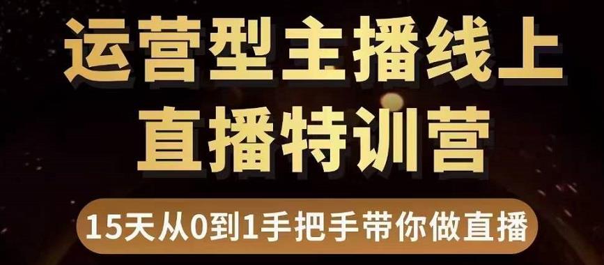 【副业项目3745期】慧哥直播电商运营型主播特训营，0基础15天手把手带你怎么做直播带货-盈途副业网