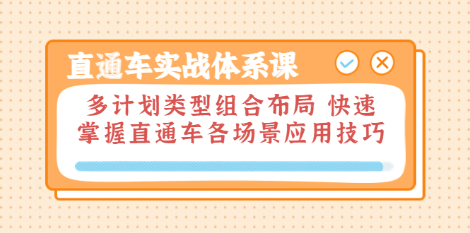 【副业项目3910期】直通车实战体系课：多计划类型组合布局，快速掌握直通车各场景应用技巧-盈途副业网