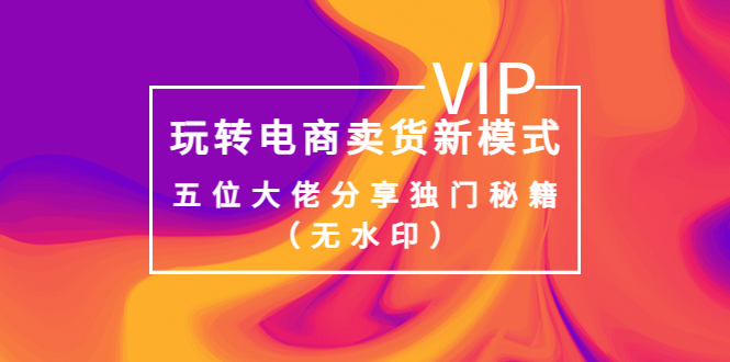 【副业项目4064期】玩转电商卖货新模式，五位大佬分享独门秘籍（无水印）-盈途副业网