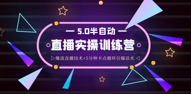 【副业项目4132期】蚂蚁·5.0半自动直播2345打法，半自动爆流直播技术+5分钟卡点循环引爆话术-盈途副业网