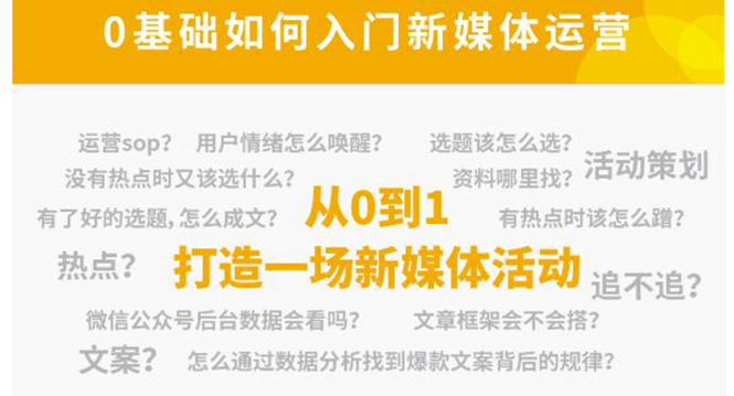 【副业项目4569期】新媒体运营系列课：课程零基础入门，解锁高薪职业必备的四项技能-盈途副业网