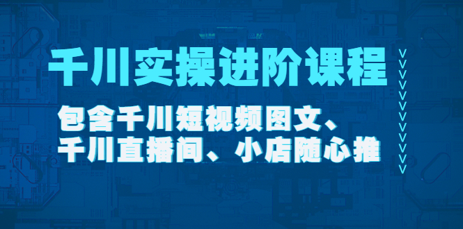 【副业项目4525期】千川实操进阶课程（11月更新）包含千川短视频图文、千川直播间、小店随心推-盈途副业网