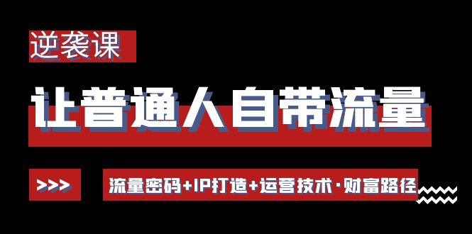【副业项目4534期】让普通人自带流量的逆袭课：流量密码+IP打造+运营技术·财富路径-盈途副业网