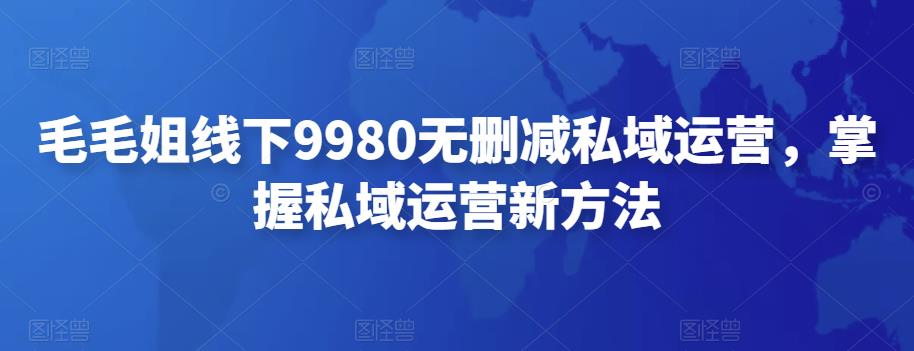 【副业项目4650期】毛毛姐线下9980无删减私域运营，掌握私域运营新方法-盈途副业网