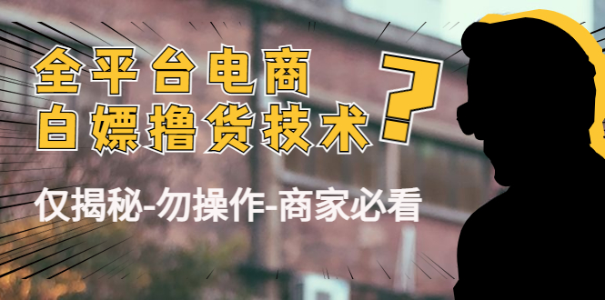 【副业项目4767期】外面收费2980的全平台电商白嫖撸货技术（仅揭秘-勿操作-商家必看）-盈途副业网