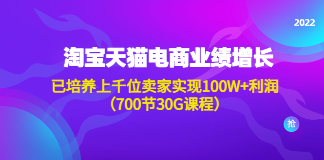 【副业项目4675期】淘系天猫电商业绩增长：已培养上千位卖家实现100W+利润（700节30G课程）-盈途副业网