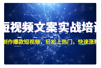 【副业项目4906期】短视频文案实战培训：制作爆款短视频，轻松上热门，快速涨粉-盈途副业网