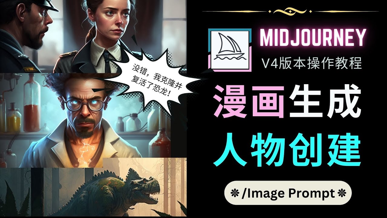 【副业项目5096期】Midjourney V4版本操作教程：2个简单参数，完成漫画生成，人物创建-盈途副业网