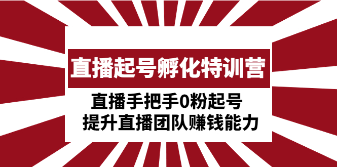 【副业项目5072期】直播起号孵化特训营：直播手把手0粉起号 提升直播团队赚钱能力-盈途副业网