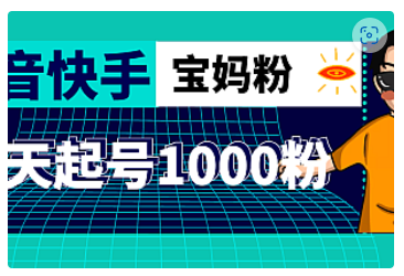 【副业项目5035期】抖音快手三天起号涨粉1000宝妈粉丝的核心方法【详细玩法教程】-盈途副业网
