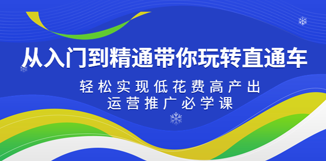 【副业项目5274期】从入门到精通带你玩转直通车：轻松实现低花费高产出，35节运营推广必学课-盈途副业网