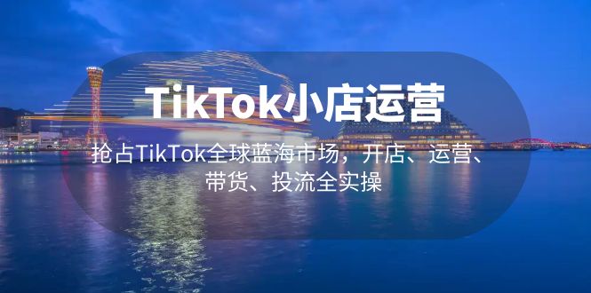 【副业项目5340期】TikTok小店运营 抢占TikTok全球蓝海市场，开店、运营、带货、投流全实操-盈途副业网