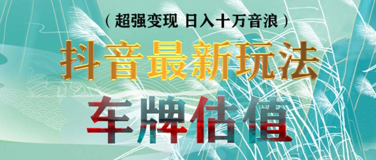 【副业项目5369期】抖音最新无人直播变现直播车牌估值玩法项目 轻松日赚几百+【详细玩法教程】-盈途副业网