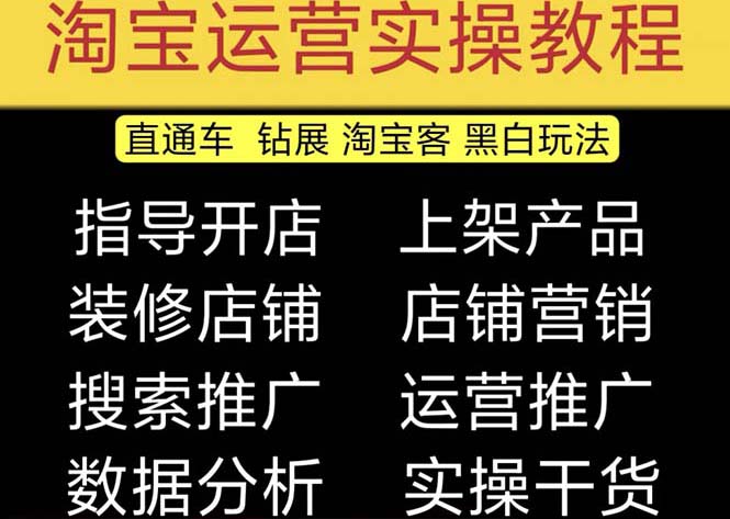 【副业项目5247期】2023淘宝开店教程0基础到高级全套视频网店电商运营培训教学课程（2月更新）-盈途副业网
