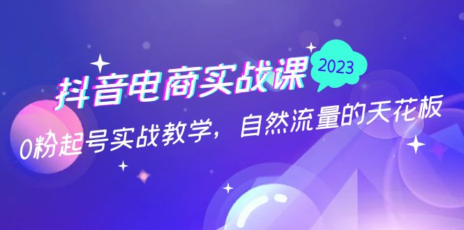 【副业项目5228期】抖音电商实战课：0粉起号实战教学，自然流量的天花板（2月19最新）-盈途副业网