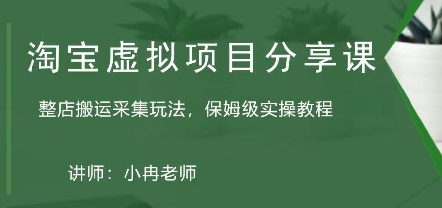 【副业项目5253期】淘宝虚拟整店搬运采集玩法分享课：整店搬运采集玩法，保姆级实操教程-盈途副业网