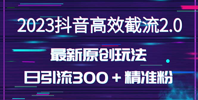 【副业项目5421期】日引300＋创业粉，独家抖音高效截流2.0玩法（价值1280）-盈途副业网