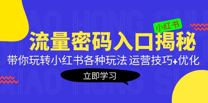 【副业项目5322期】小红书流量密码入口揭秘：带你玩转小红书各种玩法 运营技巧+优化-盈途副业网