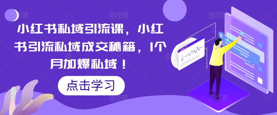 【副业项目5470期】小红书私域引流课，小红书引流私域成交秘籍，1个月加爆私域！-盈途副业网