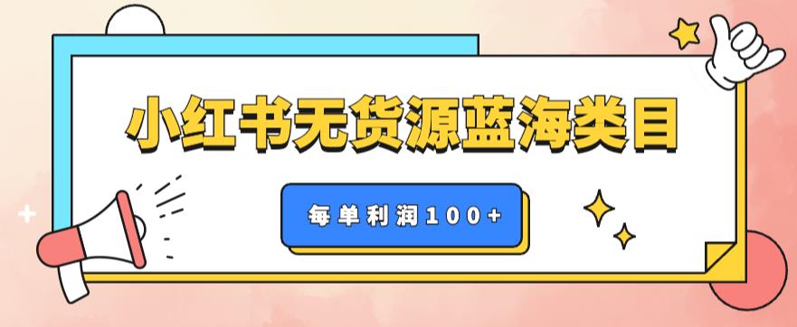 【副业项目6222期】小红书无货源做蓝海类目【每单利润50-200+】，单月轻松过万【揭秘】-盈途副业网