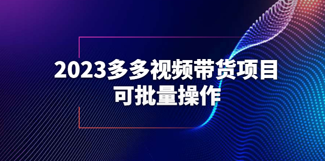 【副业项目6266期】2023多多视频带货项目，可批量操作【保姆级教学】-盈途副业网