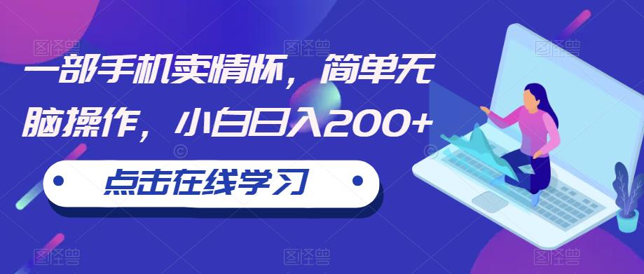 【副业项目6606期】一部手机卖情怀，简单无脑操作，小白日入200+【揭秘】-盈途副业网