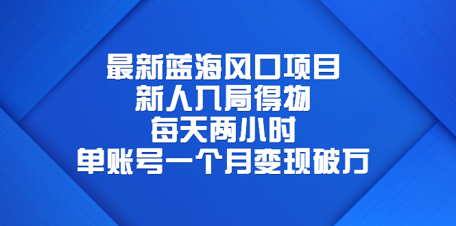 【副业项目6649期】最新蓝海风口项目，新人入局得物，每天两小时，单账号一个月变现破万-盈途副业网