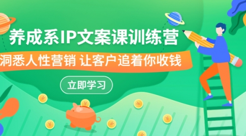 【副业项目7107期】IP文案课训练营，文案心法的天花板 洞悉人性营销-盈途副业网
