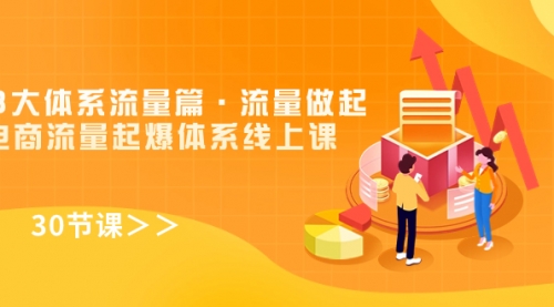 【副业项目7860期】8大体系流量篇·流量做起，电商流量起爆体系线上课（30节课）-盈途副业网