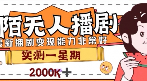 【副业项目8101期】外面收费1980的陌陌无人播剧项目，解放双手实现躺赚-盈途副业网