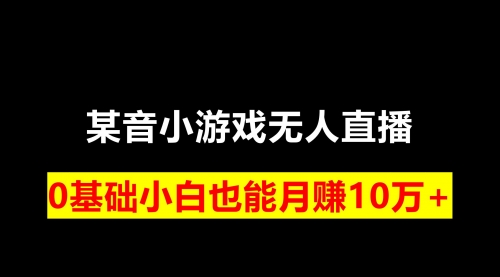【副业项目8196期】靠小游戏直播月入10W+，每天两小时，保姆式教程-盈途副业网