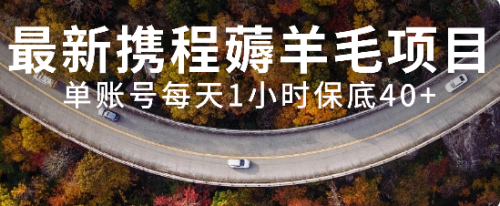 【副业项目8232期】最新携程薅羊毛项目，单账号每天1小时保底收益40+，可矩阵操作-盈途副业网