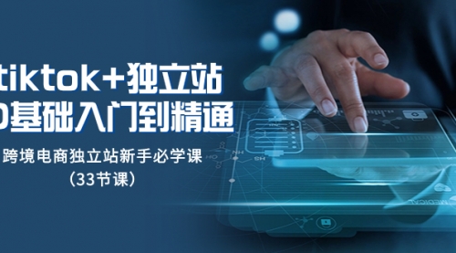 【副业项目8304期】tk+独立站从0基础入门到精通，跨境电商独立站新手必学课-盈途副业网