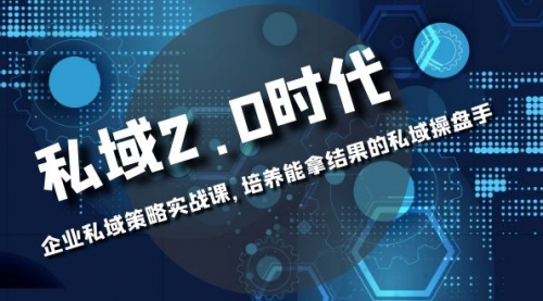 【副业项目8474期】私域-2.0时代：企业私域策略实战课，培养能拿结果的操盘手-盈途副业网